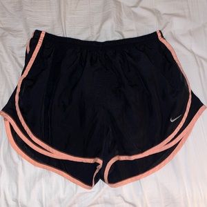 Black and Coral Nike shorts